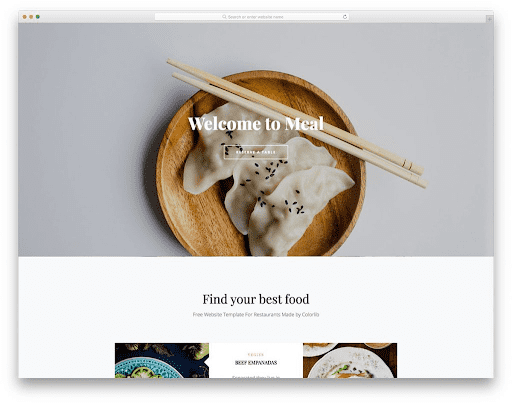 Meal - Mẫu thiết kế website tối ưu cho doanh nghiệp kinh doanh trong lĩnh vực ẩm thực